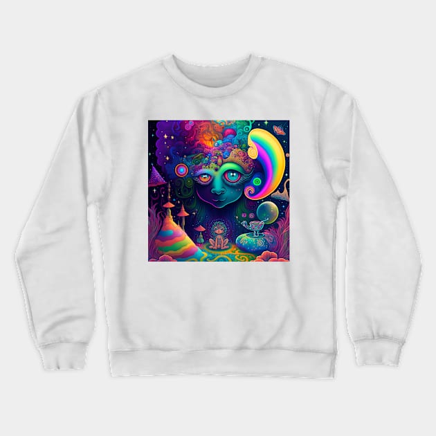 Trippy face Crewneck Sweatshirt by Trippy Visuals